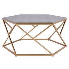 New Pacific Direct Cressa Hexagon Faux Shagreen Coffee Table  - 1600044