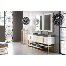 James Martin Vanities Columbia 72" Double Vanity - 388-V72D-AGR-MB-DGG
