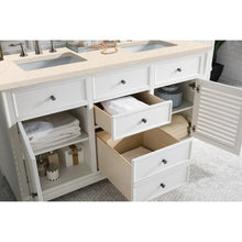 James Martin Vanities Savannah 60" Bright White Double Vanity - 238-104-V60D-BW-3AF