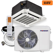 Pioneer 12,000 BTU 21.5 SEER 115V SEER 8-Way Compact Cassette Mini-Split Air Conditioner Heat Pump System Full Set - CYB012AMFILCAD-10