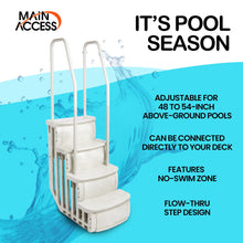Main Access 200601T 26" iStep Above Ground Pool Step Ladder Entry System, Taupe - 44905