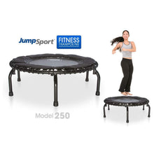 Disc-O-Bed JumpSport 250 Fitness Rebounder Mini Trampoline & Handle Bar Accessory, Black - 250098