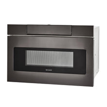 SHARP 24 in. 1.2 cu. ft. 950W Sharp Black in Stainless Steel Microwave Drawer Oven - SMD2470AH