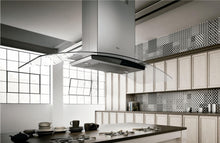 ELICA ECN642S3 CINGOLI Island Range Hood 36" wide - 600CFM in Stainless Steel On Black - ECN642S3