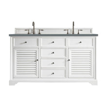James Martin Vanities Savannah 60" Bright White Double Vanity - 238-104-V60D-BW-3AF