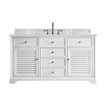 James Martin Vanities Savannah 60" Bright White Single Vanity - 238-104-V60S-BW-3AF