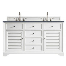 James Martin Vanities Savannah 60" Bright White Double Vanity - 238-104-V60D-BW-3AF