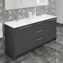 Casa Mare Nona Modern Double Sink Freestanding Bathroom Vanity and Sink Combo - Nona152GG-60