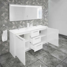 Casa Mare Nona Modern Double Sink Freestanding Bathroom Vanity and Sink Combo - Nona152GG-60