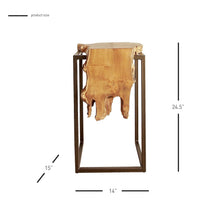 New Pacific Direct Jansen Reclaimed Teak Root Side/ End Table, Natural 9600029