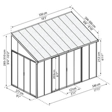 Palram - Canopia | SanRemo 10x18 ft Patio Enclosure - Gray/Clear - HG9065