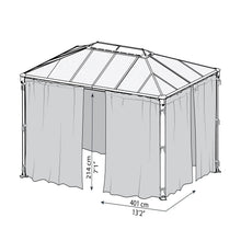 Palram - Canopia | Martinique 4300 Gazebo Netting Set - 4 Piece -m HG1063
