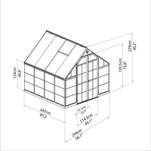 Palram - Canopia | Balance Greenhouse Kit With Clear 0.8mm Polycarbonate Glazing - HG6108G