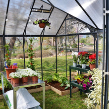 Palram - Canopia | 12x10 Ft Chalet Greenhouse Kit - Gray With 0.8mm Polycarbonate Glazing - HG5400