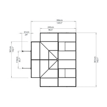 Palram - Canopia | 12x10 Ft Chalet Greenhouse Kit - Gray With 0.8mm Polycarbonate Glazing - HG5400