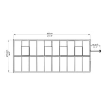 Palram - Canopia | Glory Premium Greenhouse Kit 8 Ft Wide - Gray With 10mm Twin-wall Polycarbonate Glazing - HG5608