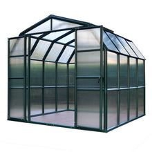 Palram - Canopia | Grand Gardener Greenhouse Kit - 8 Ft Wide - Green - 6mm Twin-wall Polycarbonate Glazing - HG7208