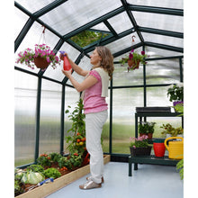 Palram - Canopia | Hobby Gardener Greenhouse Kit - 8 Ft Wide - Green With 6mm Twin-wall Polycarbonate Glazing - HG7108