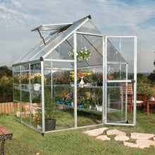 Palram - Canopia | Hybrid Greenhouse Kit - Silver With 0.8mm Polycarbonate Glazing - HG5504