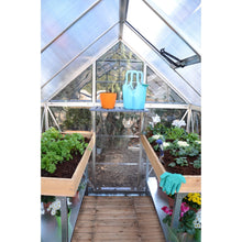Palram - Canopia | 6x6 Ft Hybrid Greenhouse Kit - Green With 0.8mm Polycarbonate Glazing - HG5506G-1B