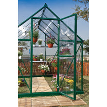 Palram - Canopia | 6x6 Ft Hybrid Greenhouse Kit - Green With 0.8mm Polycarbonate Glazing - HG5506G-1B