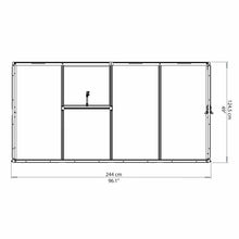Palram - Canopia | 4x8 Ft Hybrid Lean-To Greenhouse Kit - Silver With 0.8mm Polycarbonate Glazing - HG5548
