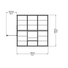 Palram - Canopia | Mythos Greenhouse Kit - 6 Ft Wide - Green With 4mm Twin-wall Polycarbonate Glazing - HG5005G