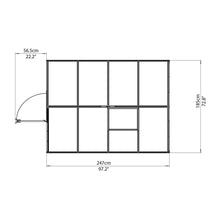 Palram - Canopia | Mythos Greenhouse Kit - 6 Ft Wide - Silver With 4mm Twin-wall Polycarbonate Glazing - HG5005