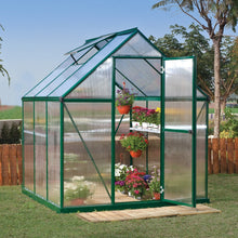 Palram - Canopia | Mythos Greenhouse Kit - 6 Ft Wide - Silver With 4mm Twin-wall Polycarbonate Glazing - HG5005