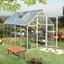 Palram - Canopia | Hybrid Greenhouse Kit - Silver With 0.8mm Polycarbonate Glazing - HG5504