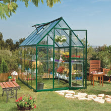 Palram - Canopia | 6x10 Ft Hybrid Greenhouse Kit - Green With 0.8mm Polycarbonate Glazing - HG5510G