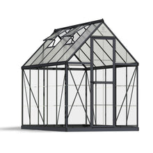 Palram - Canopia | 6x10 Ft Hybrid Greenhouse Kit - Gray With 0.8mm Polycarbonate Glazing - HG5510Y