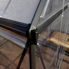 Palram - Canopia | 6x4 Ft Hybrid Greenhouse Kit - Gray With 0.8mm Polycarbonate Glazing - HG5504Y