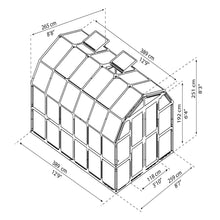 Palram - Canopia | Prestige 8x12 ft Twin Wall Greenhouse Kit Package With 6mm Twin-wall Polycarbonate Glazing