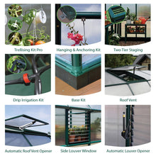 Palram - Canopia | Prestige 8x16 ft Clear Greenhouse Kit Package with 0.8mm Polycarbonate Glazing - HG7316C