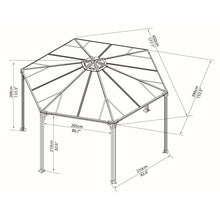 Palram - Canopia | Monaco Hexagon Garden Gazebo 13'X15' - HG9160