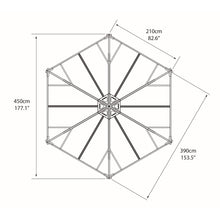 Palram - Canopia | Monaco Hexagon Garden Gazebo 13'X15' - HG9160