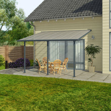 Palram - Canopia | 10 Ft Wide Feria Patio Cover - Gray Clear - HG9410