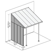 Palram - Canopia | Feria 13 ft Patio Cover Sidewall Kit - White - HG9205