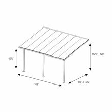 Palram - Canopia | 10 ft Wide Feria Patio Cover - White White - HG9310