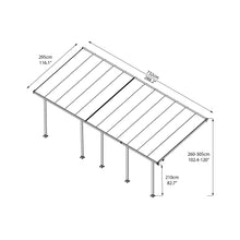Palram - Canopia | 10 ft Wide Feria Patio Cover - White White - HG9310