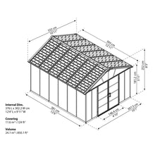 Palram - Canopia | Yukon Polycarbonate Storage Shed - HG9909SGY