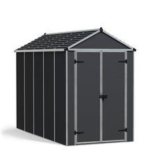 Palram - Canopia | Rubicon 6ft Ultra Durable Outdoor Storage Shed for Garden Dark Grey Series - HG9705GY