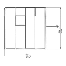 Palram - Canopia | Sun Room Eight Sunroom Enclosure, Lean To Greenhouse Kit- HG7608