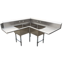 BK Resources BKSDT-CO3-2012-LS Compartment Sinks - BKSDT-CO3-2012-LS