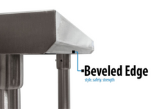 BK Resources QVTR5-9624 Stainless Steel Prep Tables