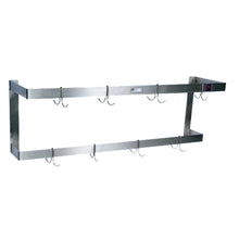 John Boos PRW23 Wall Mount 72" Double Bar Pot Rack - JBPRW23