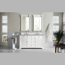 James Martin Vanities Savannah 60" Bright White Double Vanity - 238-104-V60D-BW-3AF