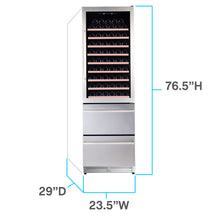 Avanti ELITE Series Wine Cooler, 2-Drawer Beverage Center, Stainless Steel - WCDD108E3S