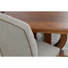 QW Amish Florence 7pc Set w/ Upholstered Chairs - 371Y-FLORENCE|258M-DAL-404-TUFTED(D)-SIDE-1/2SIDE BY SIDE,06 OLD GOLD,SO-PRE-ADD STRETCH